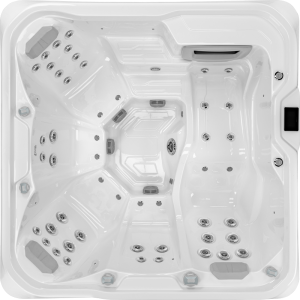 a white square tub with many holes