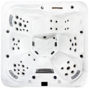 a white square tub with many holes