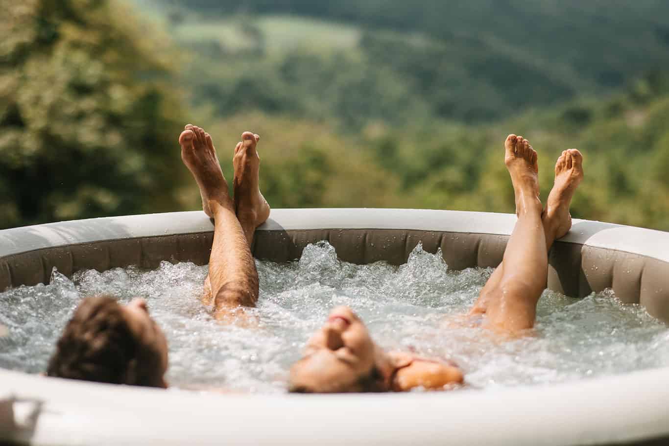 outdoor hot tub