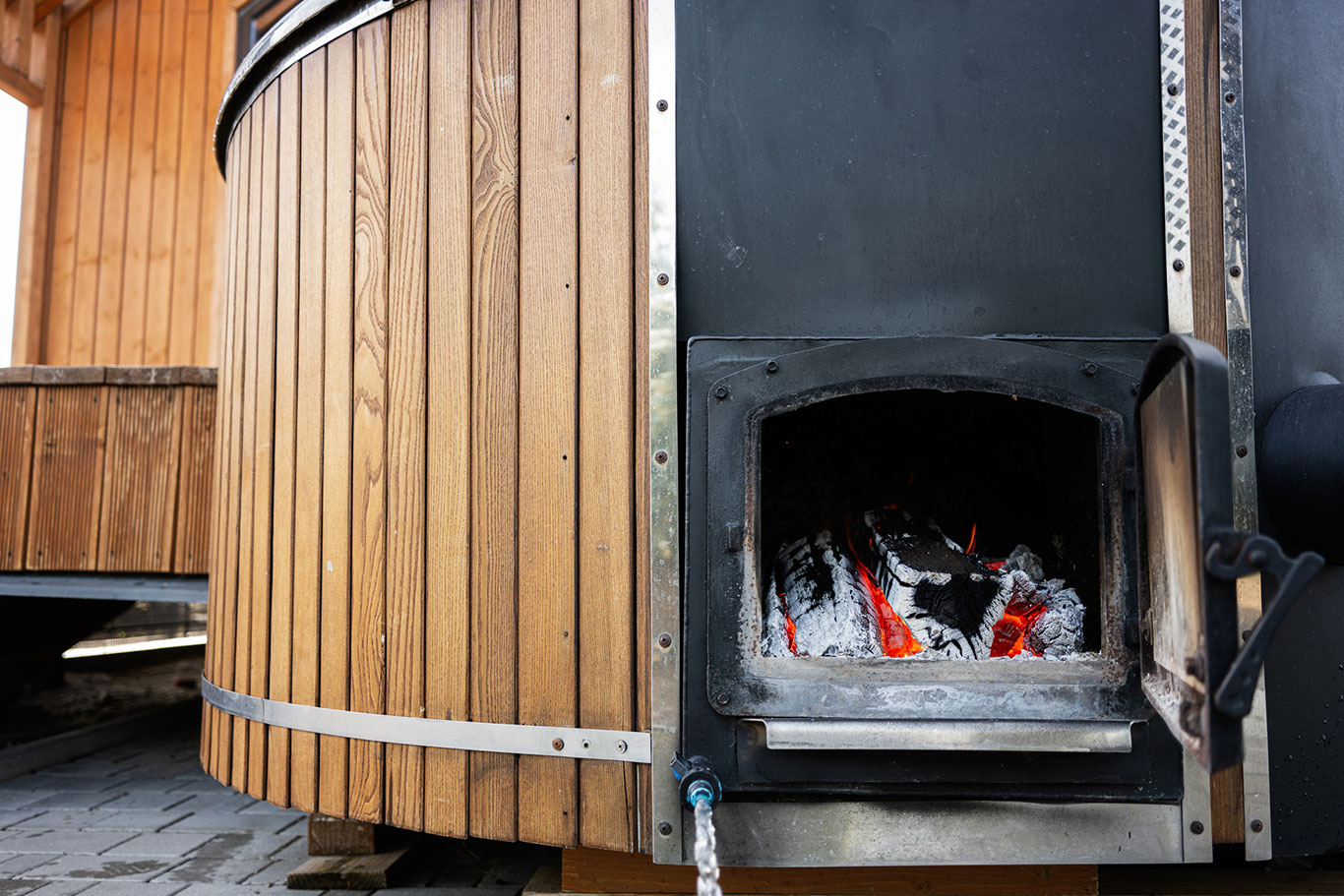 News 9 hot tub wood fired